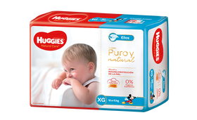 PAÑAL HUGGIES NATURAL CARE ELLOS XG