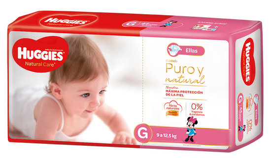 PAÑAL HUGGIES NATURAL CARE ELLAS G