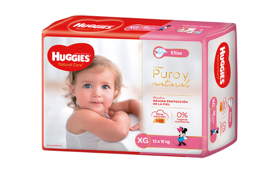 PAÑAL HUGGIES NATURAL CARE ELLAS XG